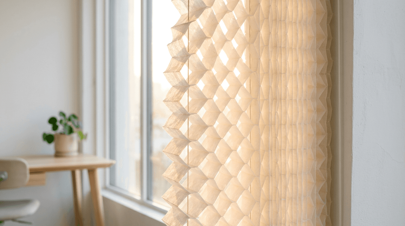 Backlit honeycomb structure of cellular shades